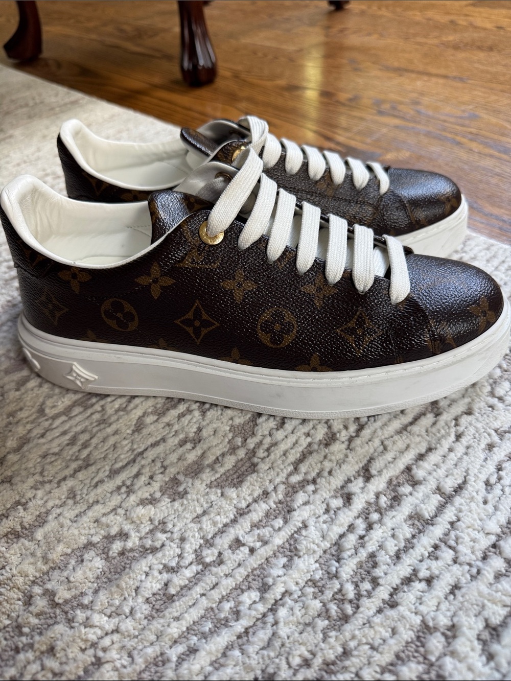 Louis Vuitton Women’s Monogram Canvas Sneakers – Worn Twice – Box - Picture 2 of 7